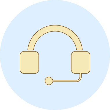 Kulaklık. Web simgesi basit illüstrasyon