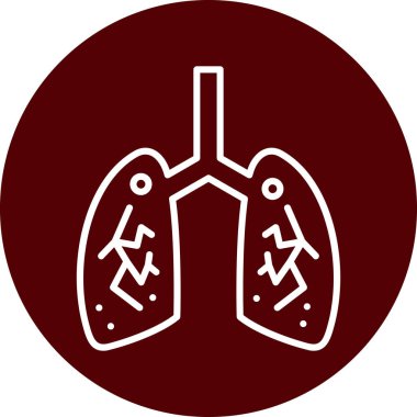 Ciğerler. Web simgesi basit illüstrasyon