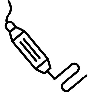 Şırınga simgesi. Şırınga vektör simgesi web için anahat çizimi