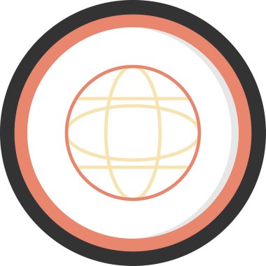 dünya düz vektör simgesi