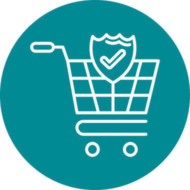 Alışveriş arabası ikonu. vektör illüstrasyonu