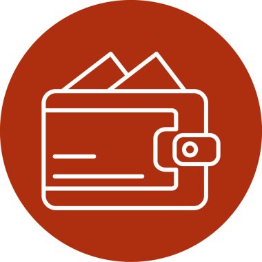 cüzdan ikonu vektör illüstrasyonu