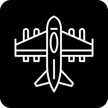 Uçak ikonu izole, basit ve düzenlenebilir. uçak simgesi