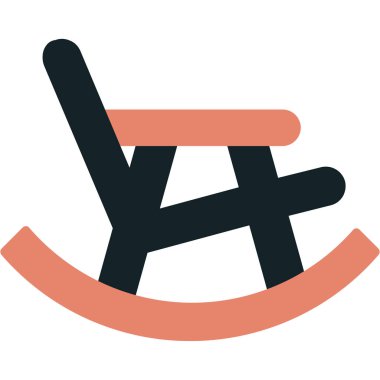 Tek bir izole sandalyenin vektör çizimi