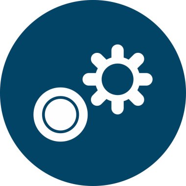 dişli düz vektör simgesi