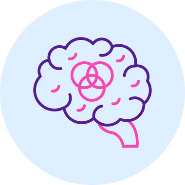 Beyin. Web simgesi basit illüstrasyon