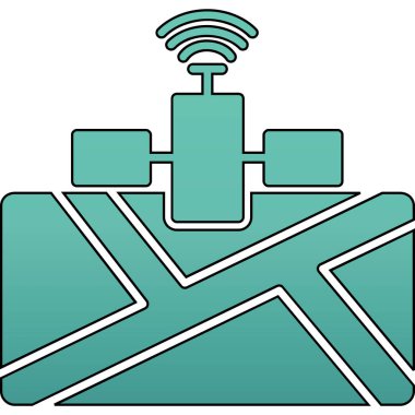 Uydu simgesinin vektör illüstrasyonu