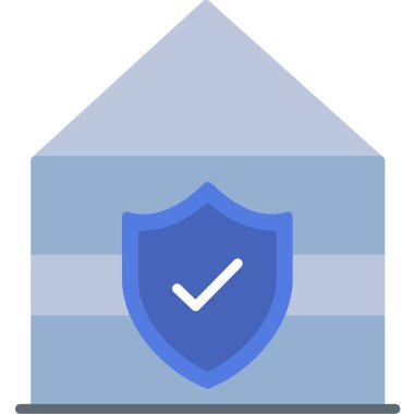 kalkan düz vektör simgesi