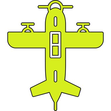 Uçak. Web simgesi basit illüstrasyon