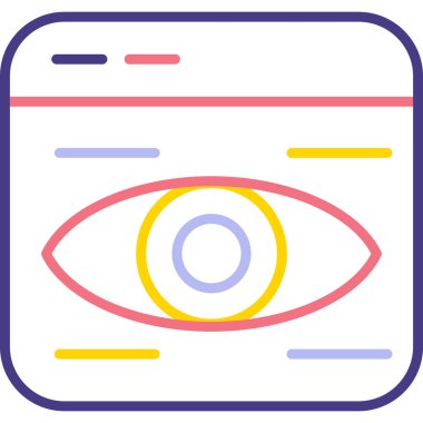 Göz ağ ikonu vektör illüstrasyonu