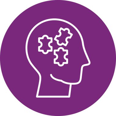 Dişli ikon vektör illüstrasyon tasarımlı insan kafası