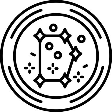 Bir topun çizgi film simgesinin vektör çizimi