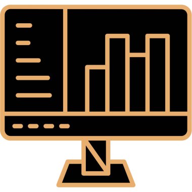 bilgisayar izleme simgesi, vektör illüstrasyonu