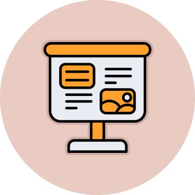 Reklamcılık. Web simgesi basit illüstrasyon