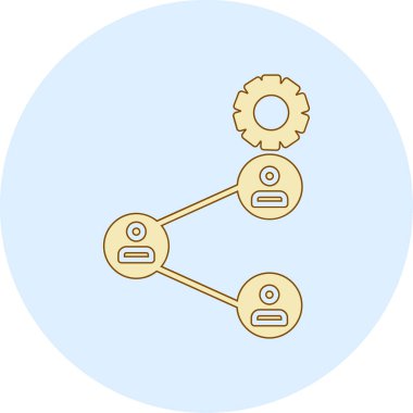 Kripto para madenciliği kavramı. Beyaz arka planda basit düz vektör çizimi. vektör illüstrasyonu