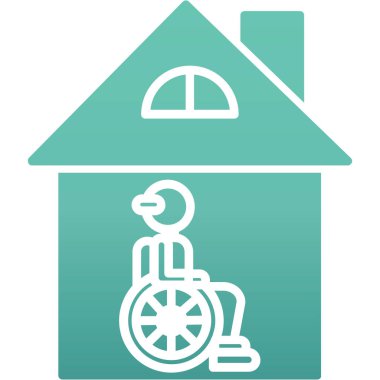 tekerlekli sandalye taneli doku simgesi