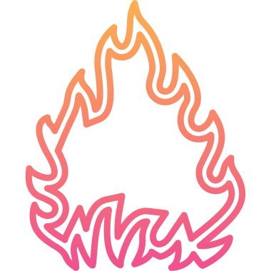 Vektör illüstrasyonu, çizgi film yangını