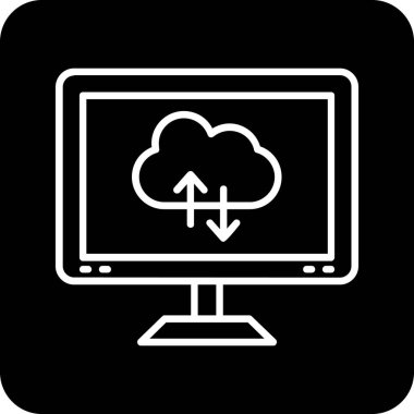 Moda biçimi izole edilmiş arkaplanda bulut hesaplama simgesi