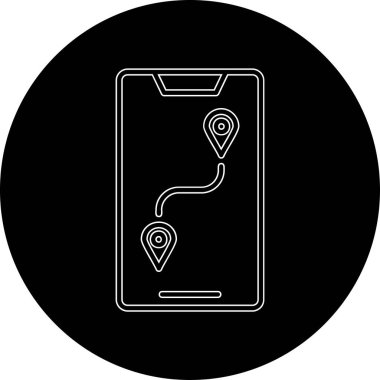 GPS harita simge vektör çizim