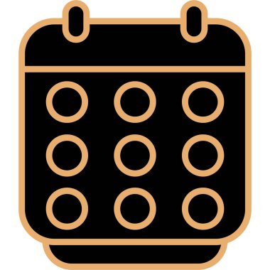 Beyaz arkaplanda takvim simgesi, vektör illüstrasyon tasarımı