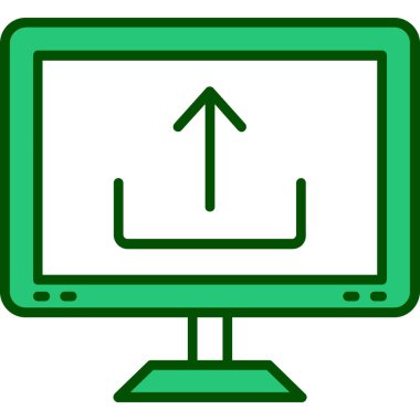 Monitör. Web simgesi basit illüstrasyon