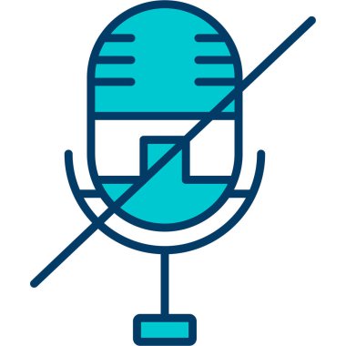 mikrofon simgesi vektör illüstrasyonu