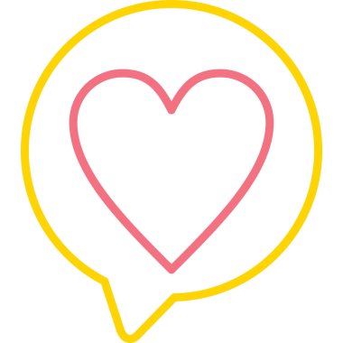 kalp vektörü ince çizgi simgesi, aşkım