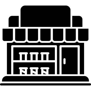 Bina. Web simgesi basit illüstrasyon