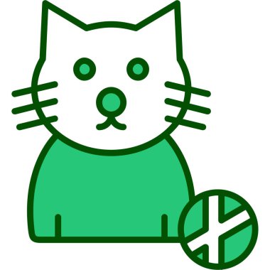 kedi simgesi vektör illüstrasyonu