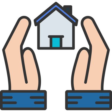 Emlak evi simgesi düz stil