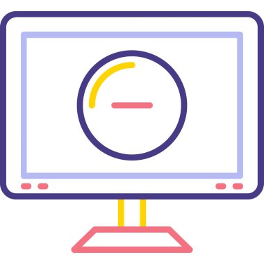 Bilgisayar. Web simgesi basit illüstrasyon