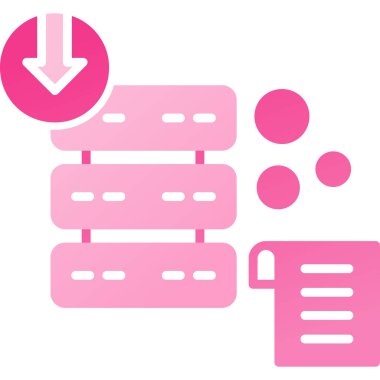 veri depolama renk vektörü simgesi