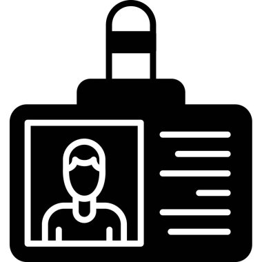 kimlik kartı simge vektör çizim