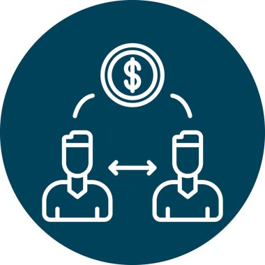 Dolar. Web simgesi basit illüstrasyon