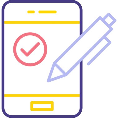 Cep telefonu. Web simgesi basit illüstrasyon