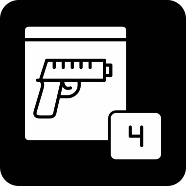 silah simgesi vektör illüstrasyonu