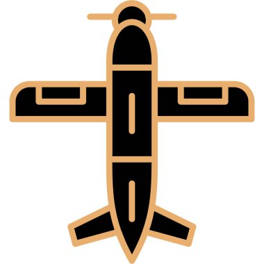 Uçak. Web simgesi basit illüstrasyon