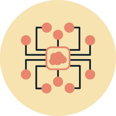 Bulut hesaplama. vektör simgesi