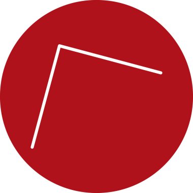 Japonya ülkesinin kırmızı bayrağının vektör illüstrasyonu