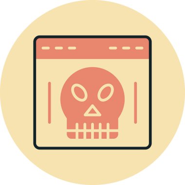 Kafatası. Web simgesi basit illüstrasyon