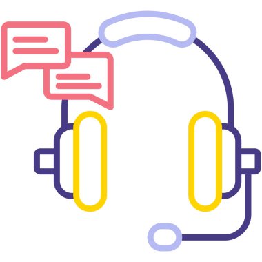 Kulaklık simgesinin vektör illüstrasyonu