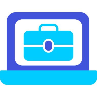 Evrak çantası. Web simgesi vektör illüstrasyonu