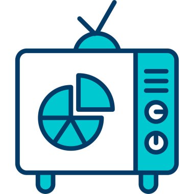 Televizyon. Web simgesi basit illüstrasyon