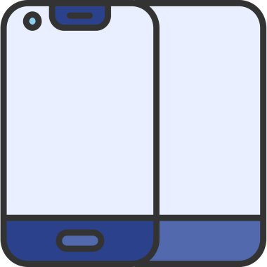 Cep telefonu. Web simgesi basit illüstrasyon