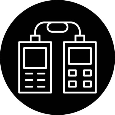 Cep telefonu simgesinin vektör illüstrasyonu