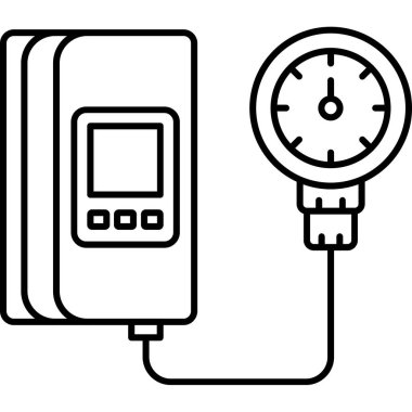 Banka güvenli simgesi ana hat biçiminde