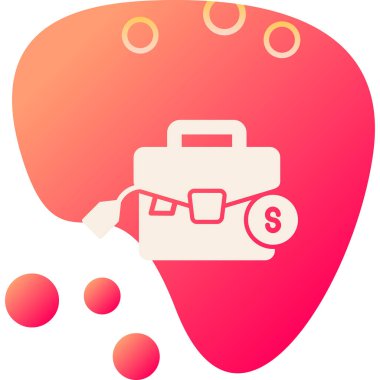 para çantası ile bir dolar işareti simgesi