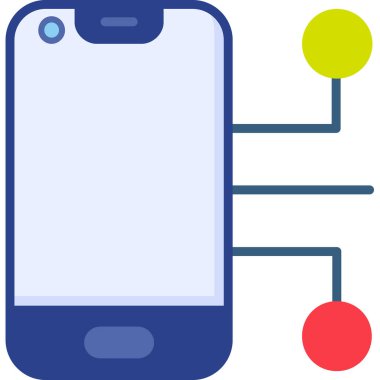 Akıllı telefon. Web simgesi basit illüstrasyon