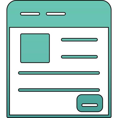 Web arayüzü tasarım simgesi, vektör illüstrasyonu