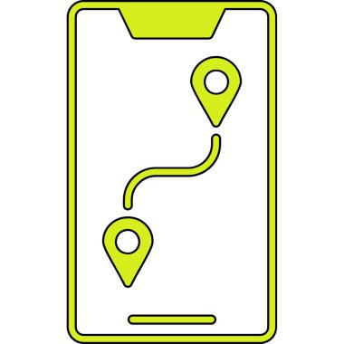 harita işaretleyici gps aygıt konum simgesi çizimi